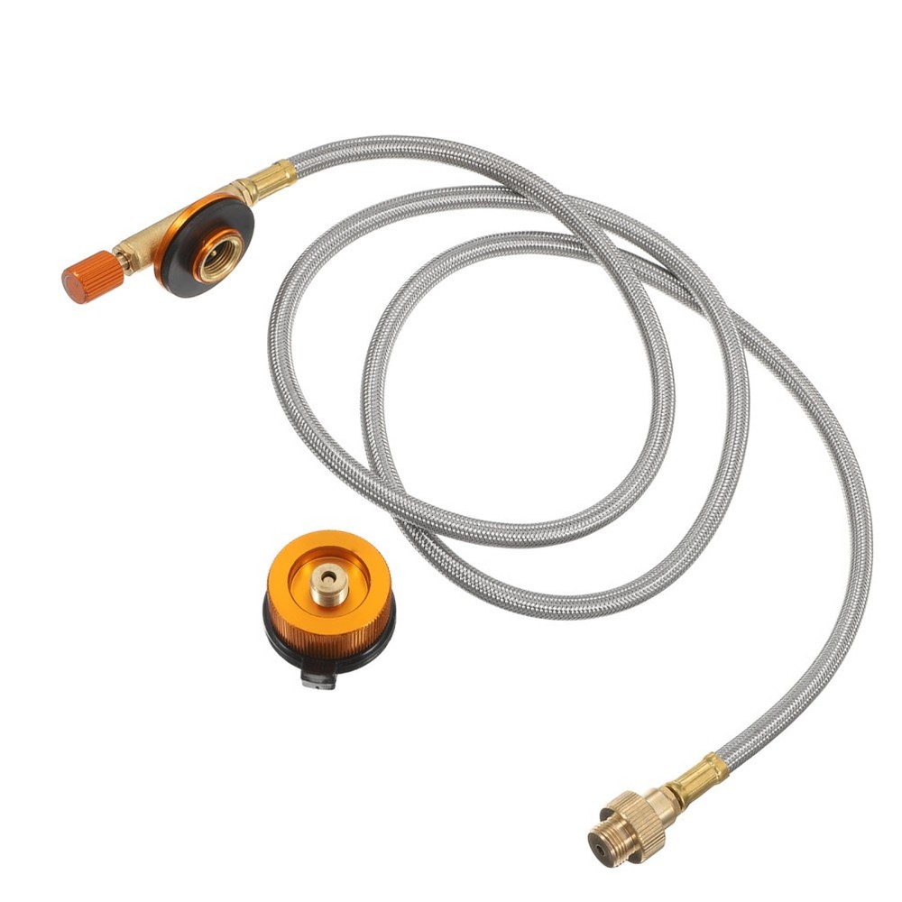 100 CM Gas Tank Refill Hose Extension With Propane Adapter For Camping Use