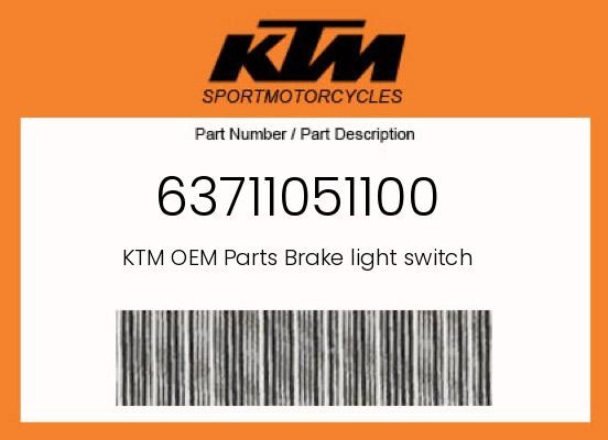 KTM Genuine Brake Light Switch - 63711051100