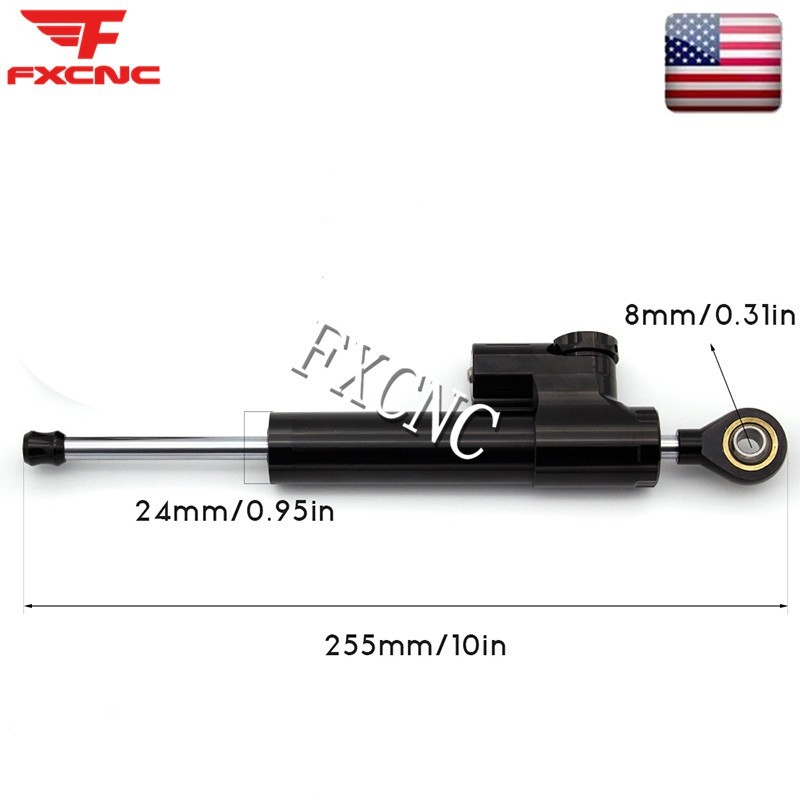 Black Steering Damper Stabilizer & Mounting Bracket Kit For Ducati Monster 696