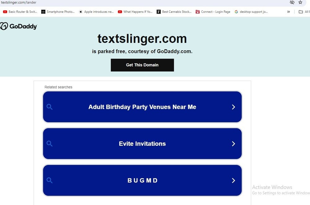 Domain name for sale url TEXTSLINGER.COM