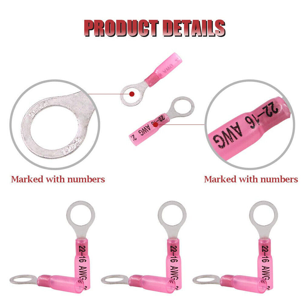 Heat Shrink Connectors Electrical Crimp Wire Connector Marine Ring Terminals