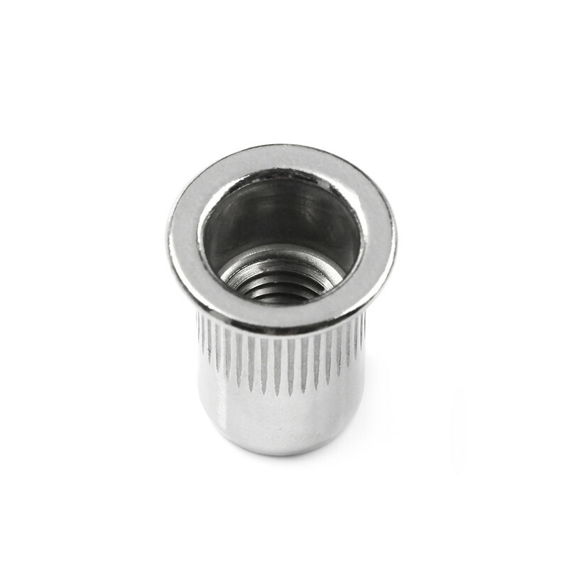 150Pcs RIVET NUT Flat Head Threaded Insert Stainless Steel Nutsert Set Kit