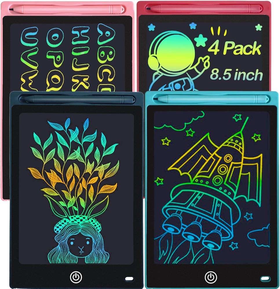 LCD Writing Tablet 4PC 8.5 Inch Colorful Screen Ding Tablet, Doodle