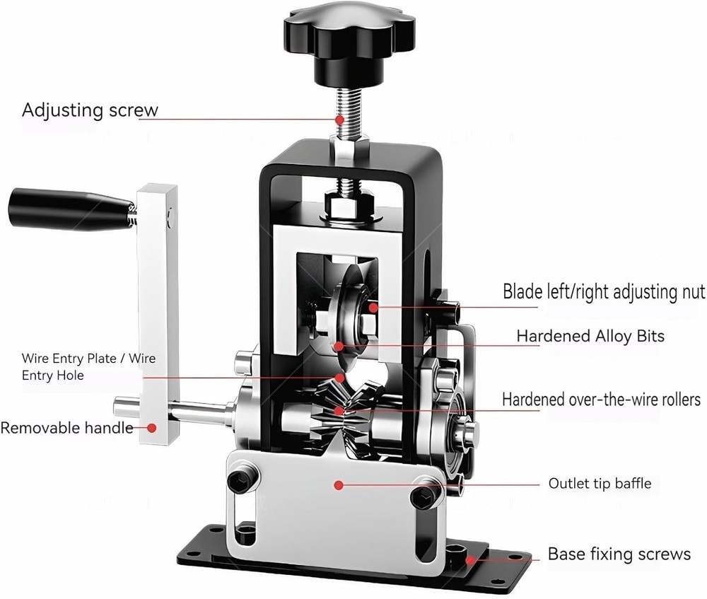 1-25mm Manual Wire Stripping Machine Drill Powered Hand Crank Wire Stripper Tool