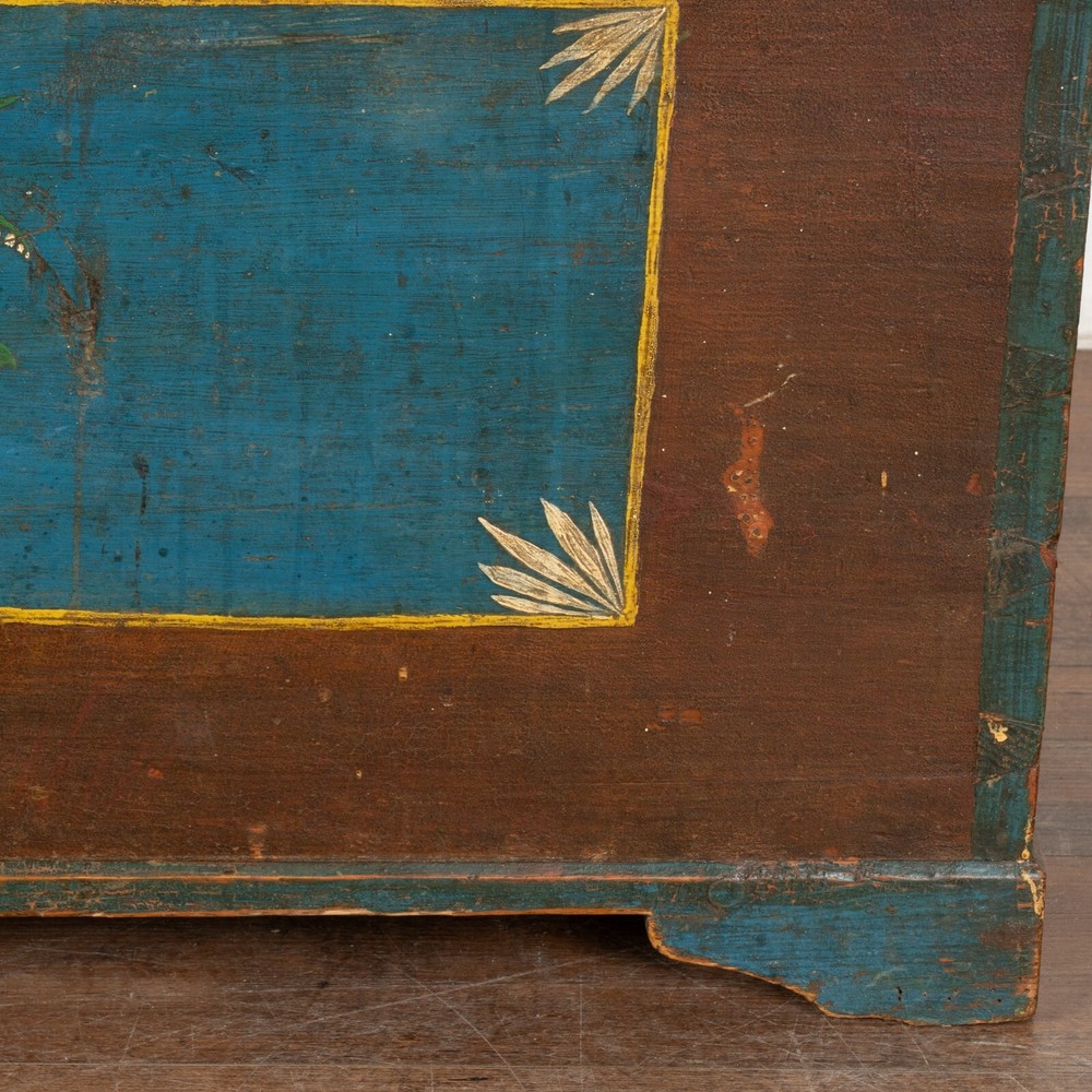 Original Hand Painted Swedish Dome Top Trunk dated 1865