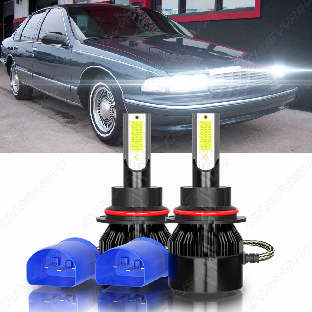 For Chevrolet Caprice 1991-1996 6000K 2X Front LED Headlight Bulbs High-Low Beam