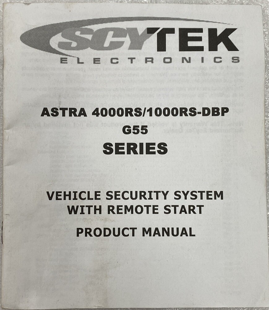 NEW SCYTEK ASTRA 1000RS-DBP VEHICLE SECURITY REMOTE START ALARM SYSTEM MODULE