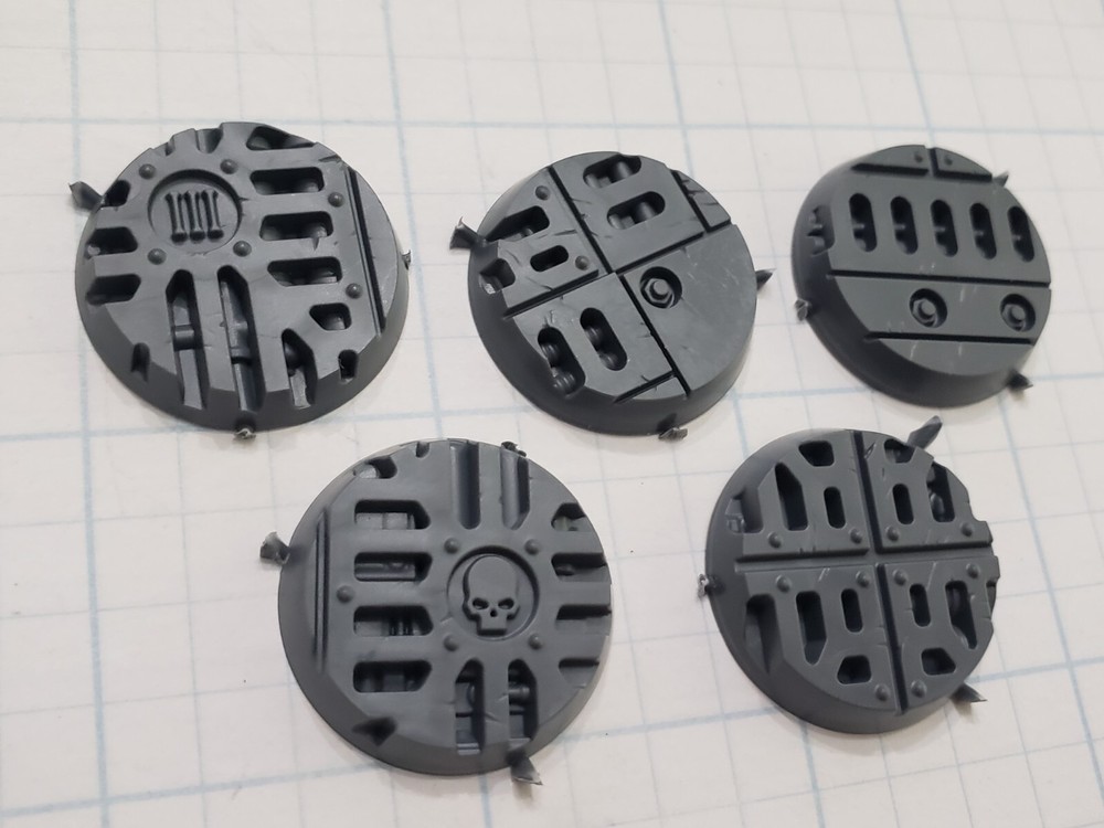 Warhammer 40k Boarding Action Bits Void War Deck Grill 25mm Round Base x5 25A