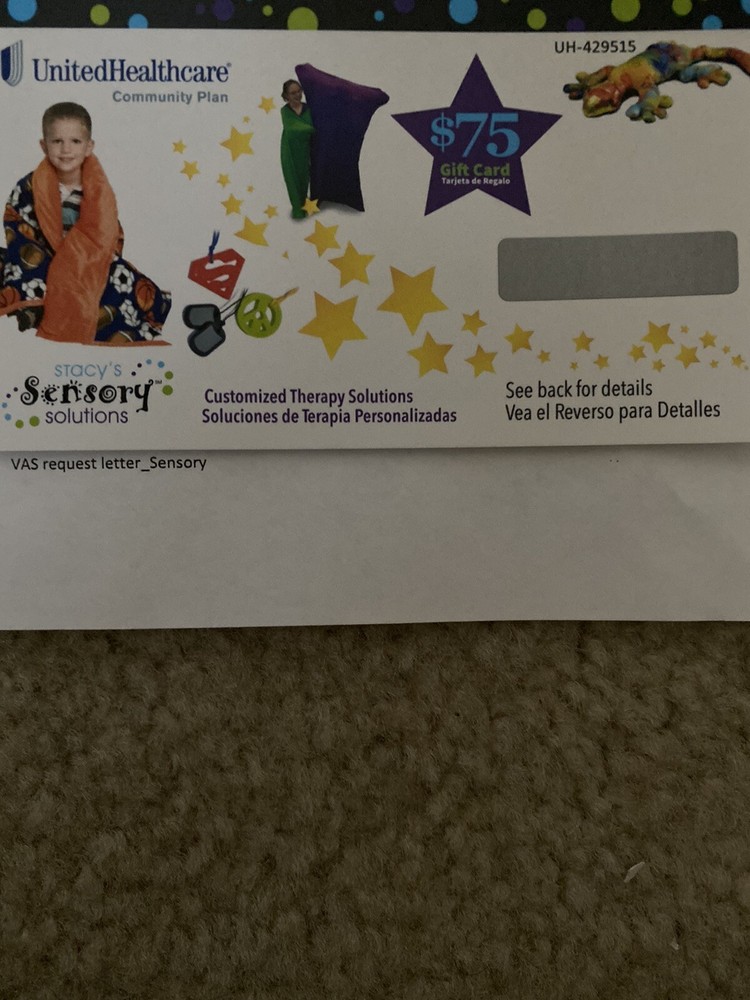 $75 gift card stacys sensory solutions