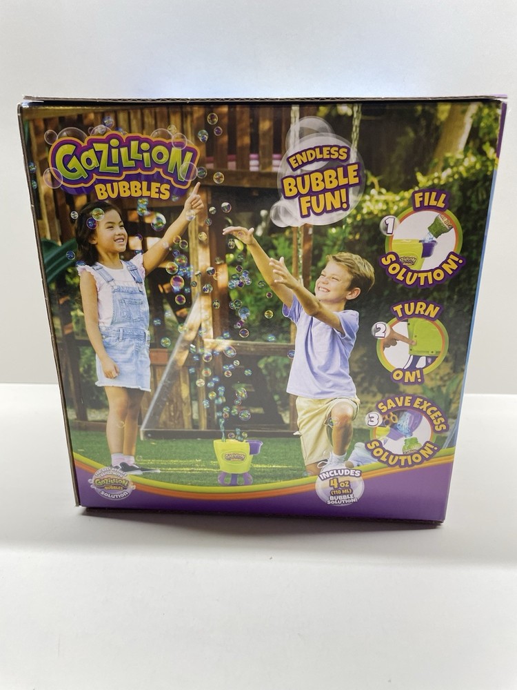 Gazillion Bubbles Tornado Machine Kids Outdoor Bubble Maker w/ Solution New