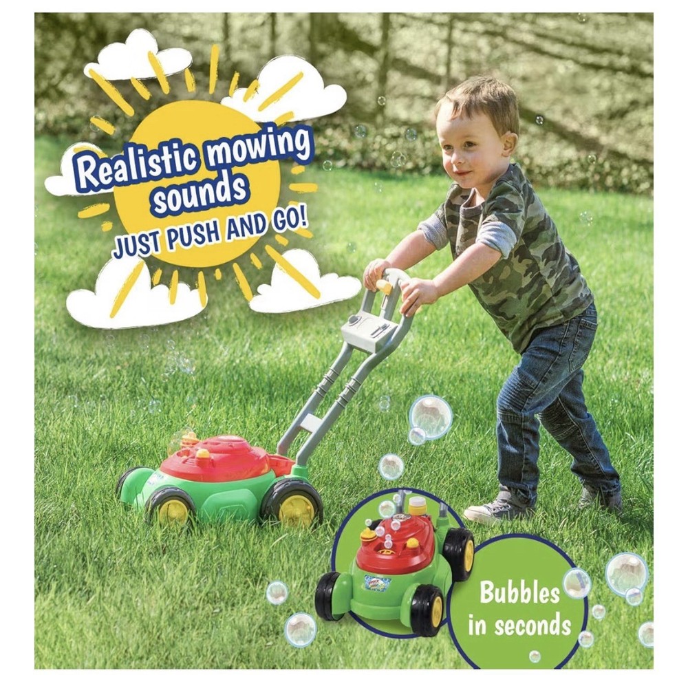Maxx Bubbles Bubble N Go Mower Bubble Lawn Mower Includes 4 oz Bubble Solution
