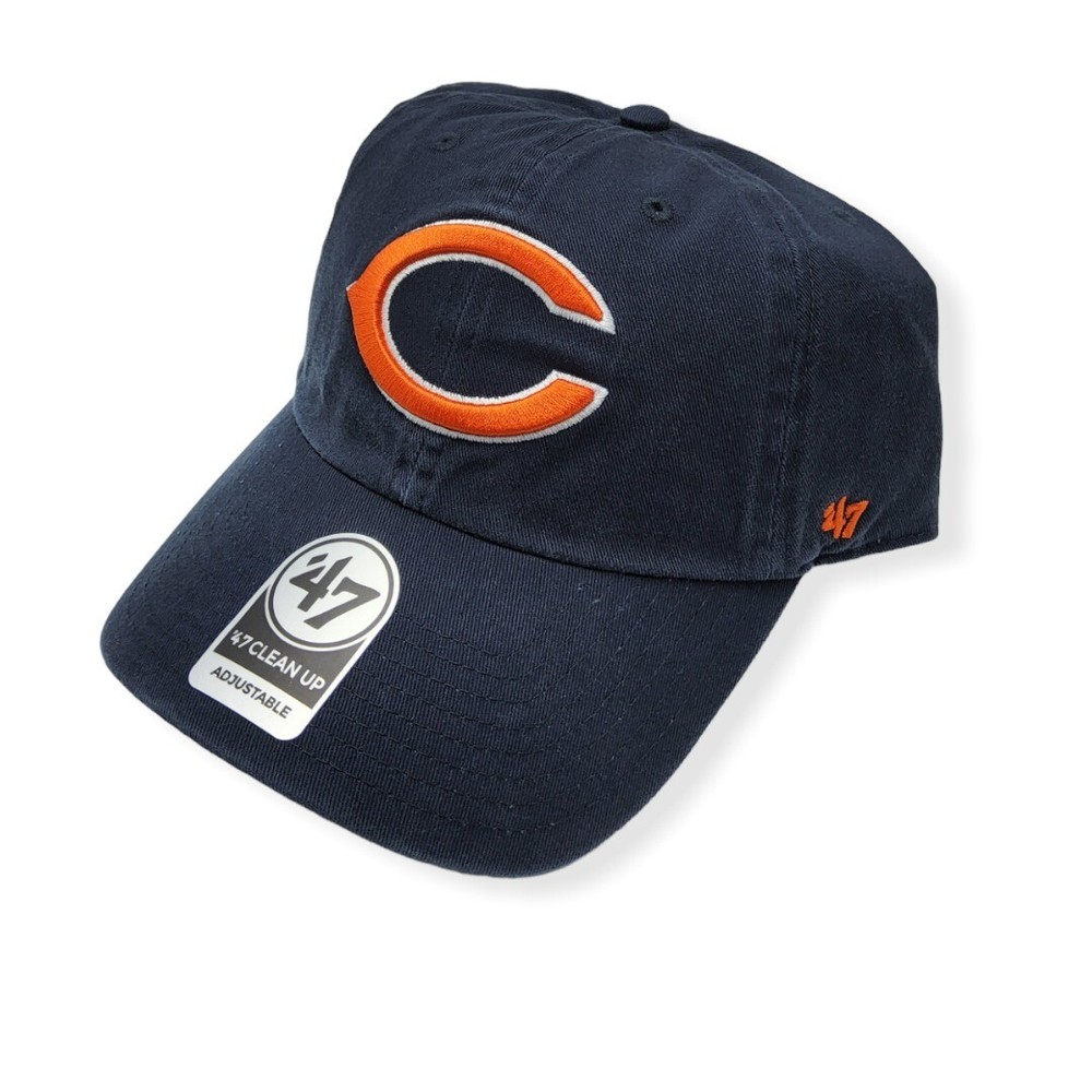 '47 Chicago Bears Clean Up Navy Adjustable Strap Hat Dad Cap