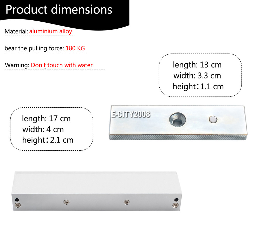 Magnetic Lock Access Control Door 350/600lbs Force Electromagnetic Lock Durable