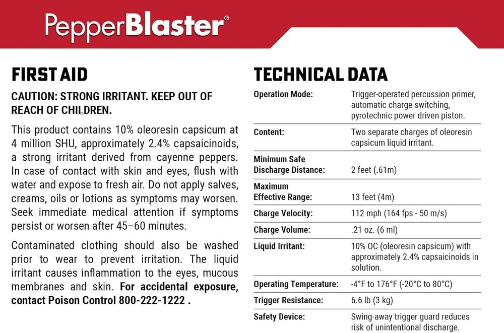 Pepper Spray Blaster for Self-Defense - Compact and Powerful Solution