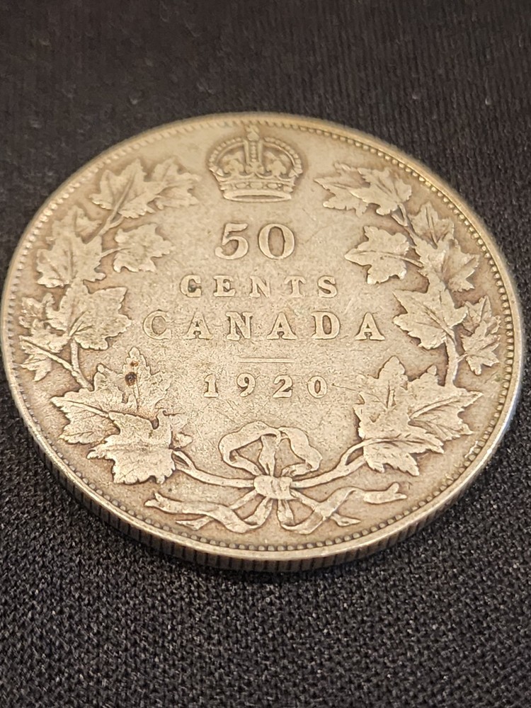 1920 Canada 50 Cents Silver Coin