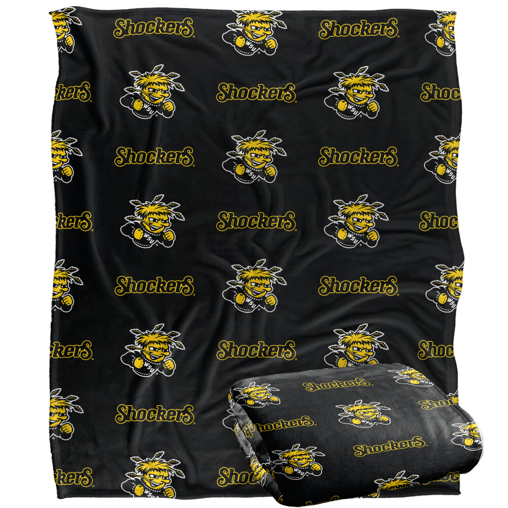 Wichita State University Logo Pattern Silky Touch Super Soft Throw Blanket