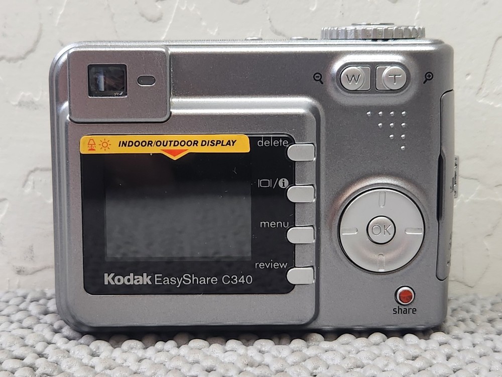 Kodak EasyShare C340 5.0MP Digital Camera - Silver Bundle Good Condition Tested