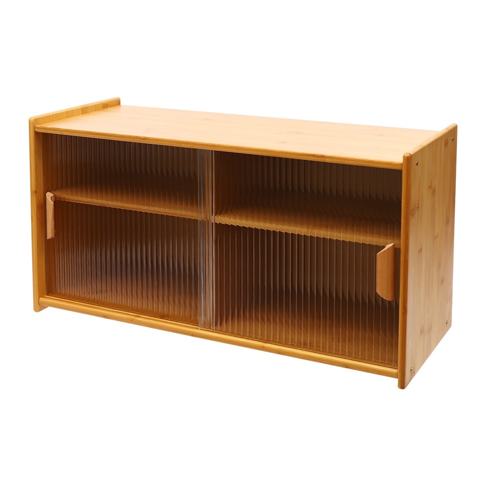 Kitchen Pantry Cabinet with Doors Wall Mounted, Countertop Cupboard 2-Tier