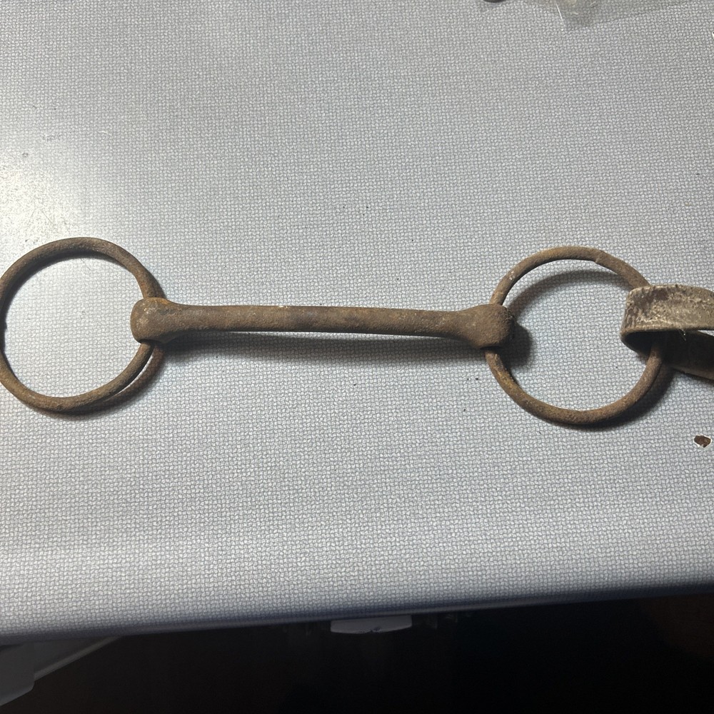 Straight Bar Cast Iron Mule Bit. Probably Blacksmith Produced.
