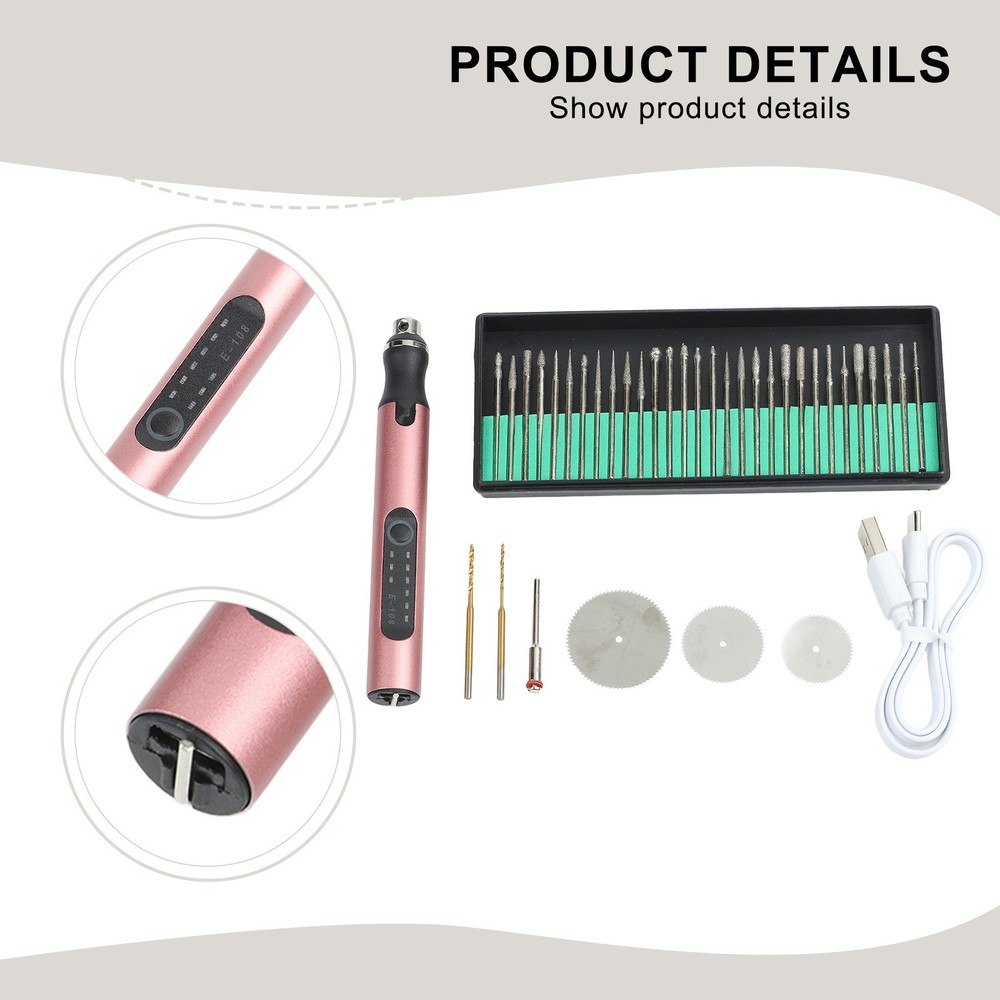 Cordless Electric Rotary Tool Application Package Content Engraving Machine