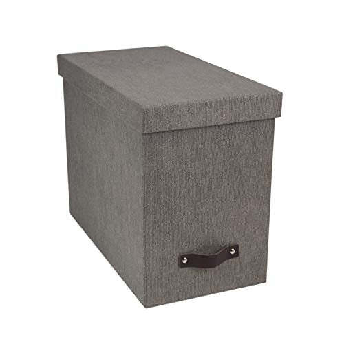Bigso John Desktop File Box | File Storage Box for Paperwork | Grey