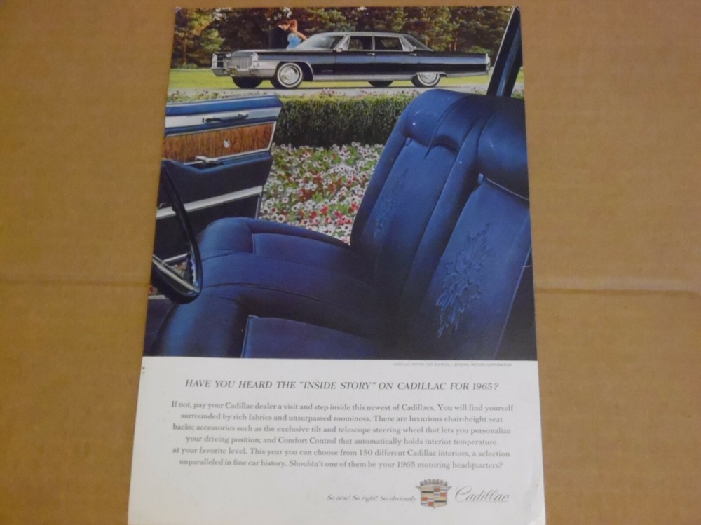 Advertisement 1965 Cadillac - 150 Interiors Ad