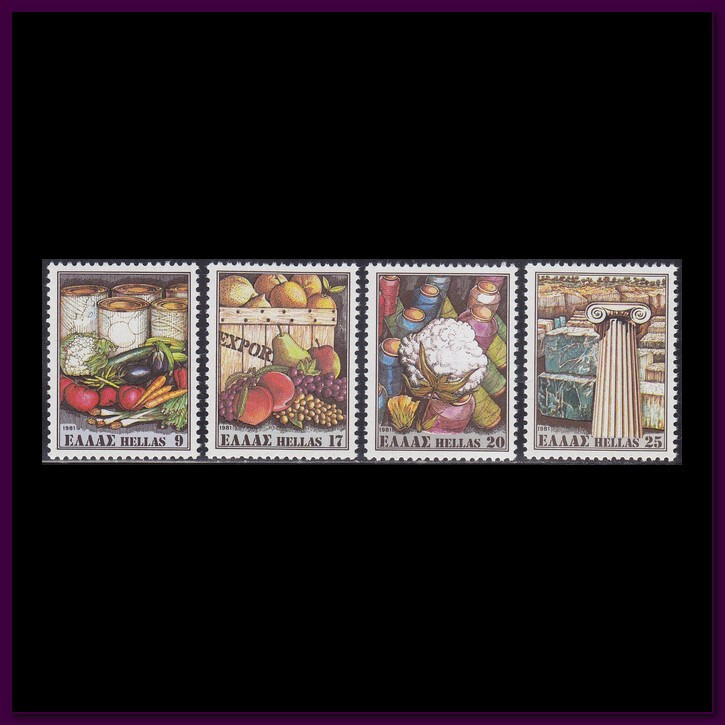 Greece Stamp Issue 1981 (1419-1422) Mint never Hinged