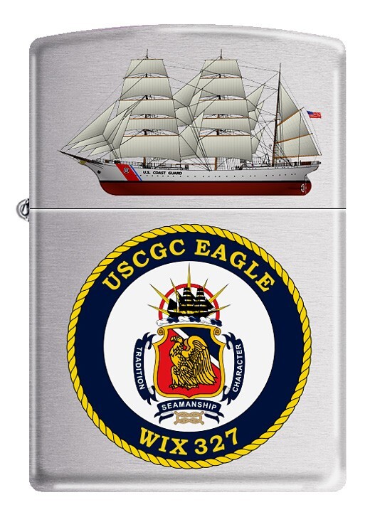 USCGC Eagle (WIX-327) Zippo MIB Brushed Chrome