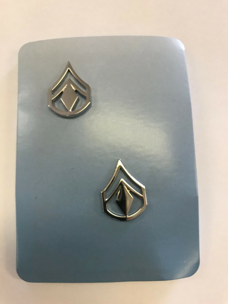 Custom Made Master Corporal Chevrons Silver, 5/8" x 7/8"