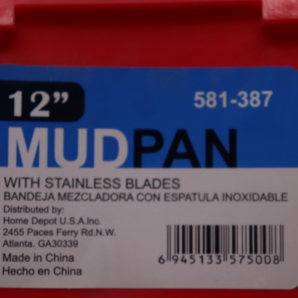 Drywall Mud Pan Plastic 12" 581-387