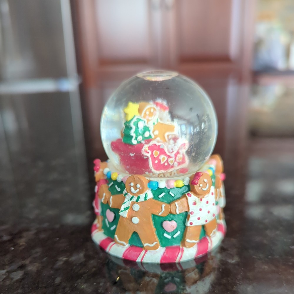 Gingerbread Snowglobe Christmas Decor