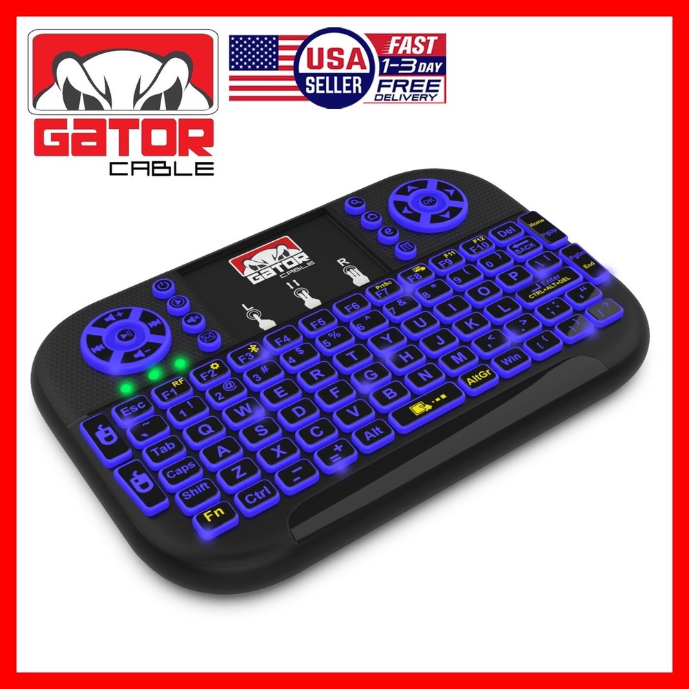 Mini Wireless Bluetooth Keyboard Remote Touchpad Smart-TV Android TV PC Backlit