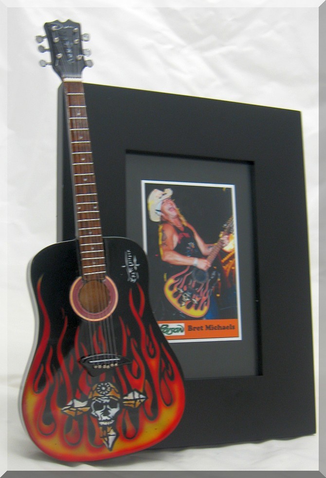 BRET MICHAELS Miniature Guitar Frame POISON