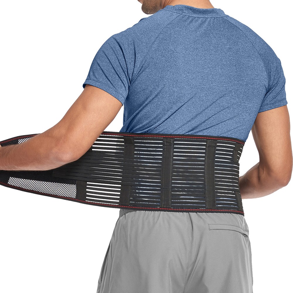 Adjustable Back Support Brace for Lower Back Pain Relief Sciatica Lumbar Belt US