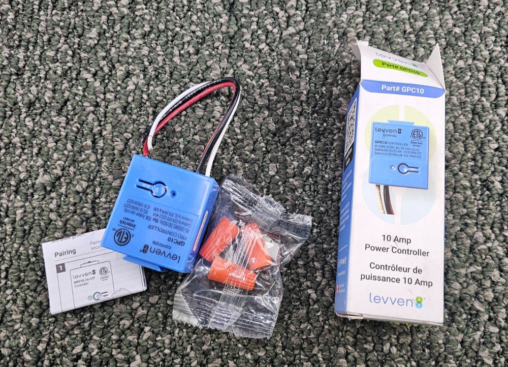 Levven GPC10 10A On/Off Power Controller for Wireless Light Switch