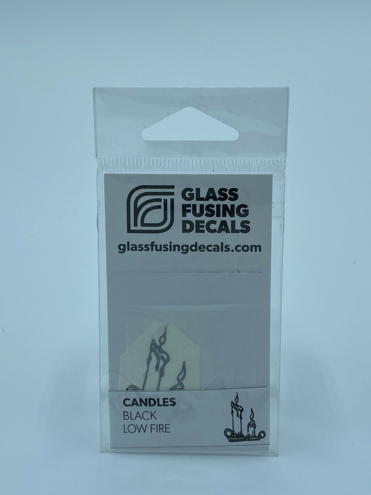 Candles Black Low Fire Glass Fusing Decals