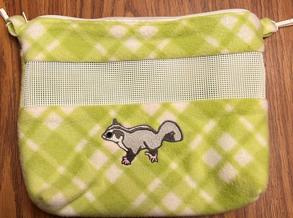 Colony Sized Embroidered Sugar Glider Bonding Pouch w/strap
