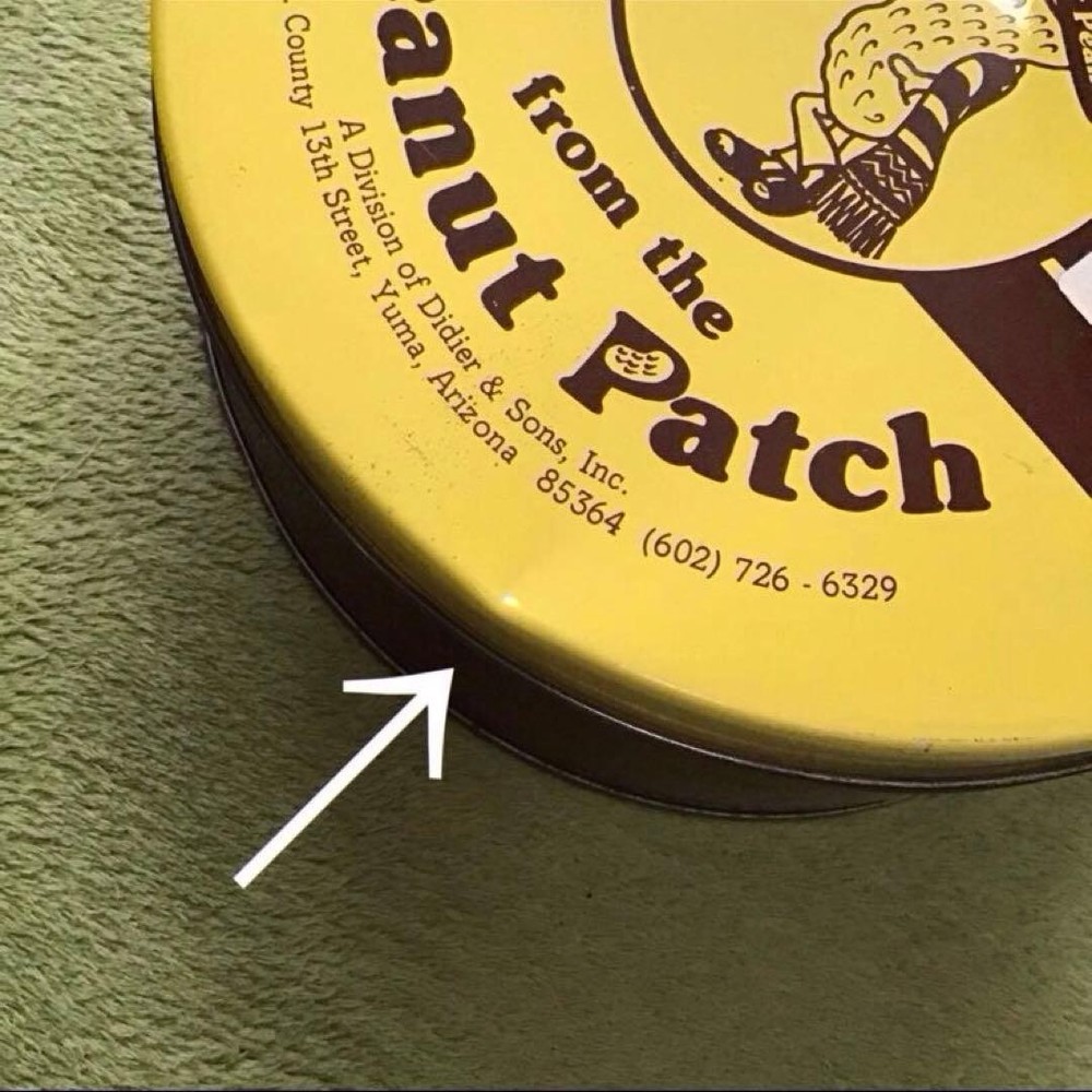 Peanuts Vintage Tin Can (Mr. Peanut Style)