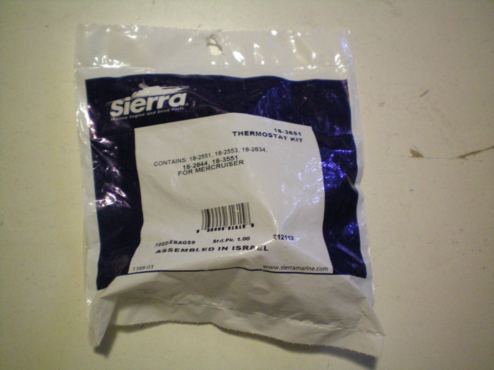 SIERRA  #18-3651  THERMOSTAT KIT ,  FREE FREIGHT