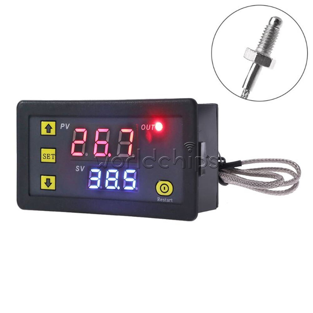 DC 24V Digital Temperature Controller K Type Thermocouple Sensor Thermostat