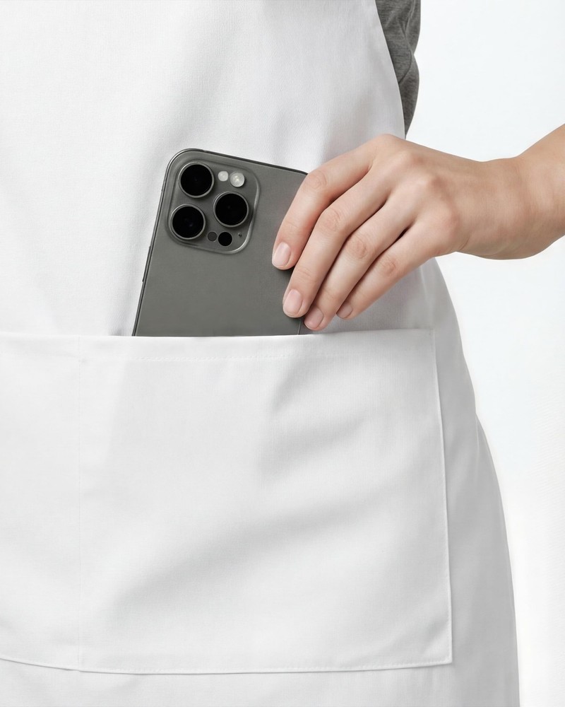 Utopia Kitchen 1 Pack Bib Apron, Adjustable Cooking Apron with 2 1, White