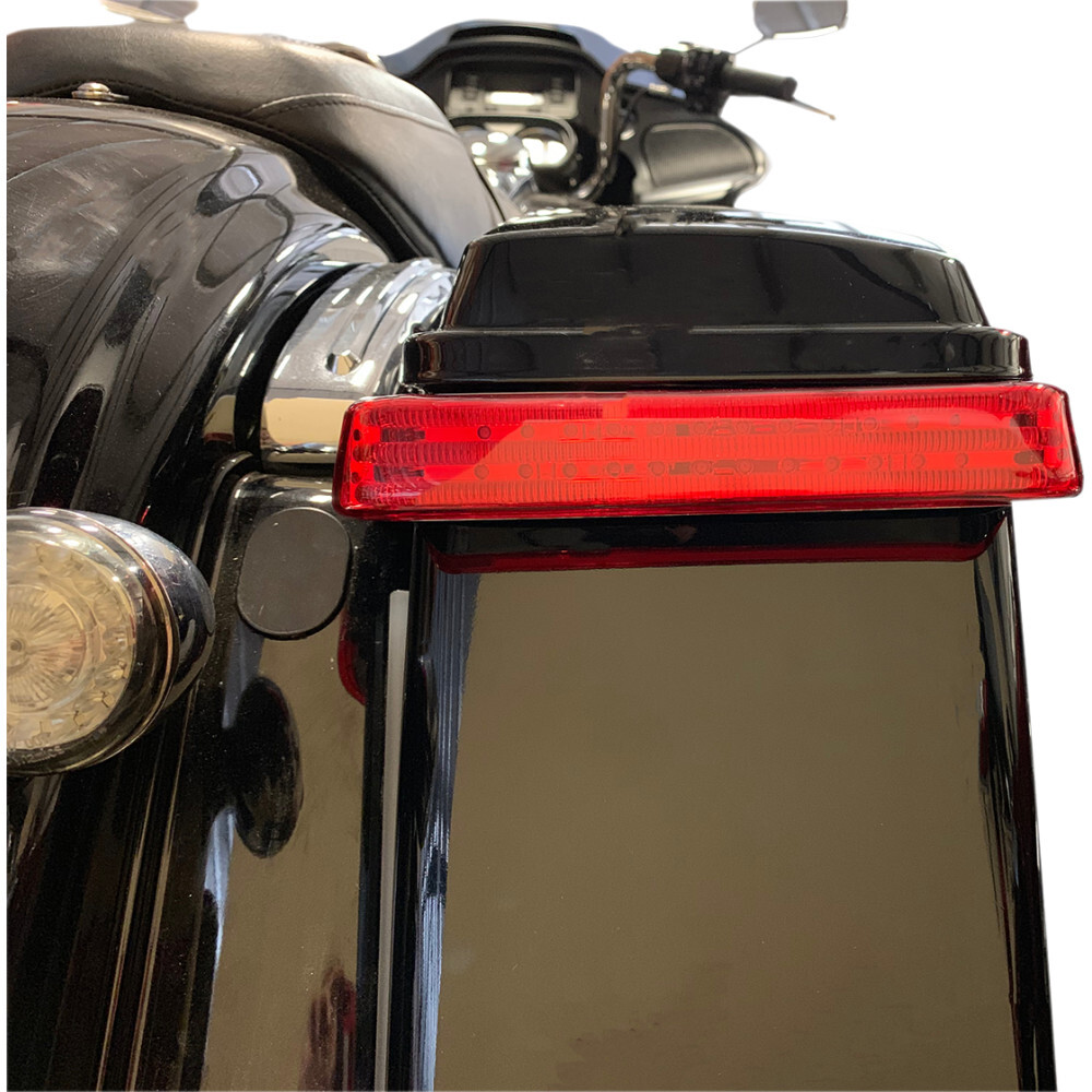 Custom Dynamics Saddlebag LED Lights - Sequential - Chrome/Red | PB-SBSEQ-SS8-CR