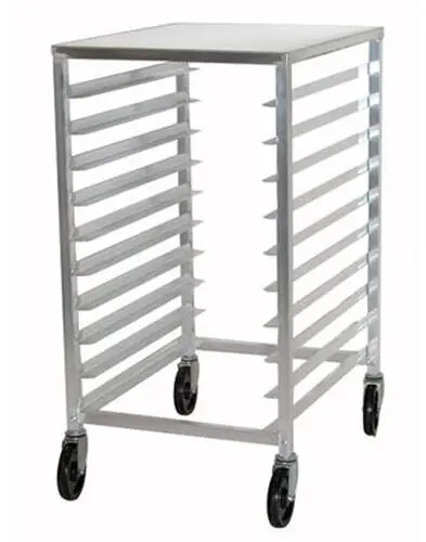 Advance Tabco Mobile Half Size Pan Rack Aluminum Worktop 3" Shelf Spacing