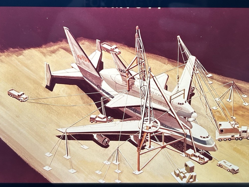 1977 NASA KSC Shuttle Artist Concept Loading Presentation Transparency-95
