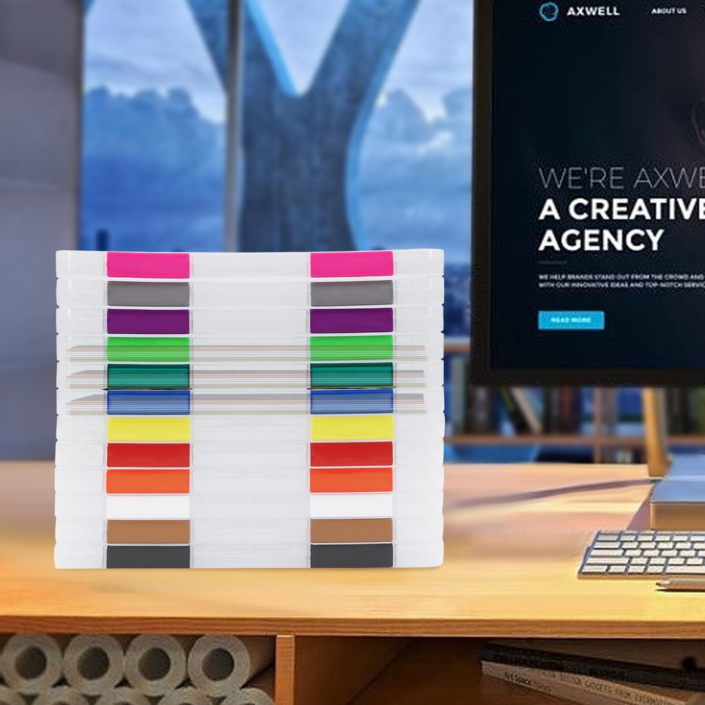 12Pcs Clear File Boxes Magazines Photos Holders Plastic Document Storage Cases