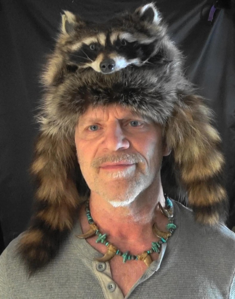 Raccoon fur hat