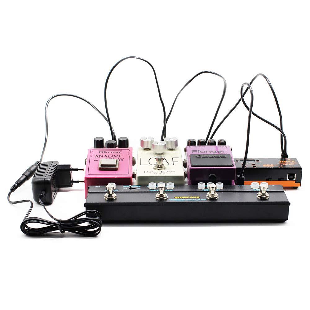 5-Way Daisy Chain Power Cable for Guitar Effects Pedals - Right Angle Plug