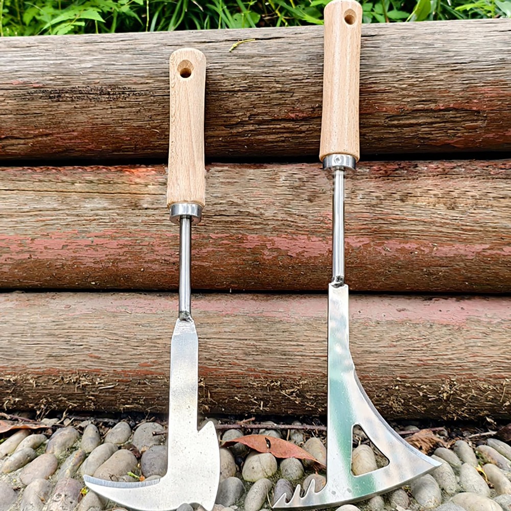 Weed Puller Tool, Manual Stainless Steel Weeding Tool, Triangle Shape for Law...