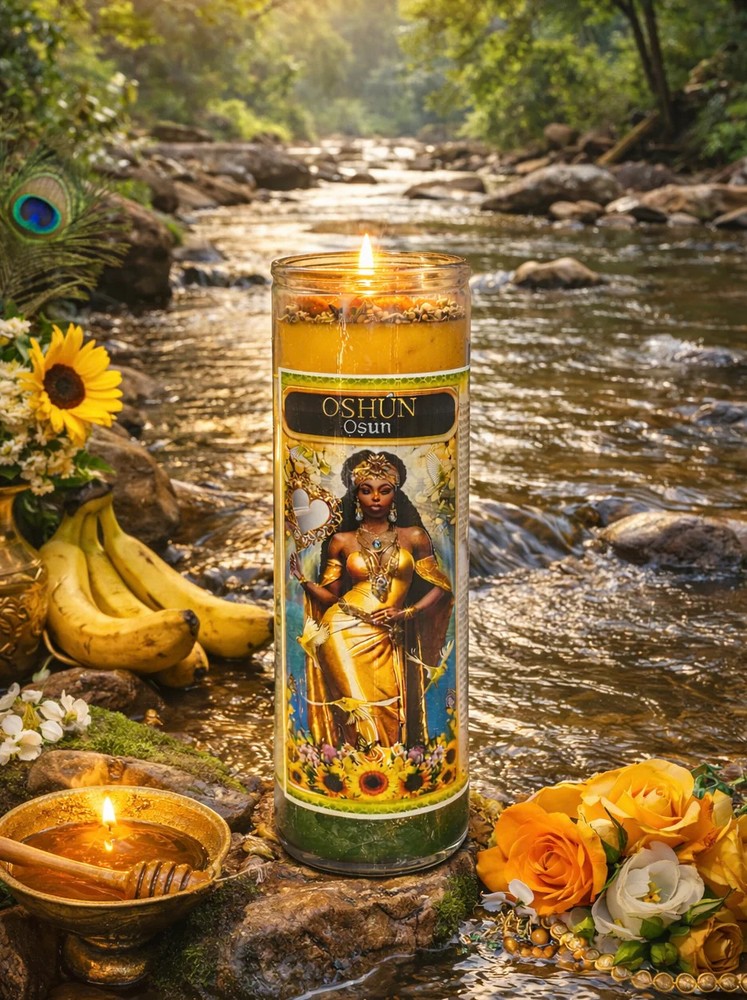 Osun (Oshun) Complete 7-Day Candle Ritual Set