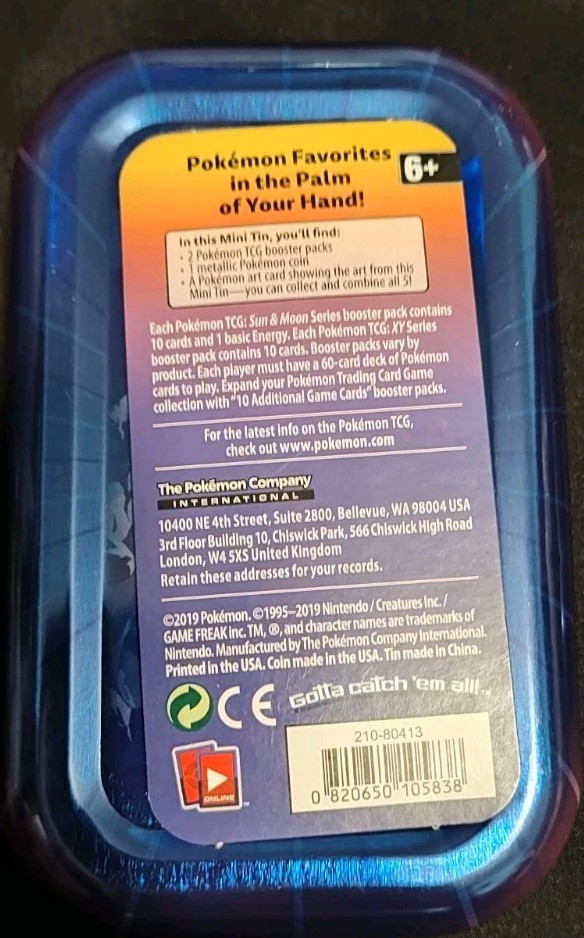 3 Empty Pokemon Mini Tins